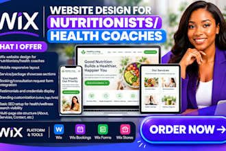 build wix nutrition website diet consultant website health coach website