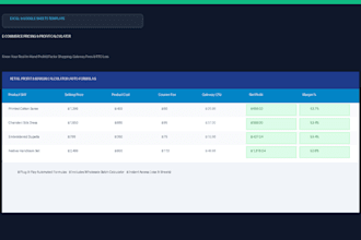 create an automated ecommerce pricing and profit margin calculator spread