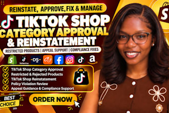 fix tiktok shop category approval, tiktok shop suspension, fix rejected products