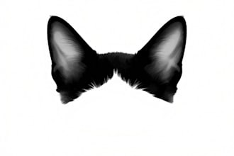 draw pet ears silhouette for tattoo