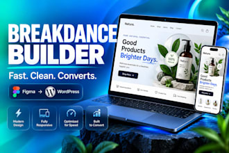design ecommerce website breakdance woocommerce and elementor wordpress website