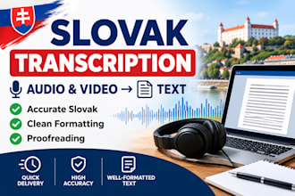 transcribe slovak audio and video accurately