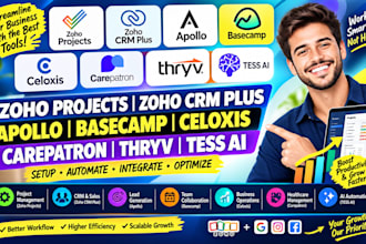zoho projects zoho CRM plus apollo basecamp celoxis carepatron thryv tess ai