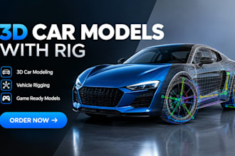 build 3d car models with rig
