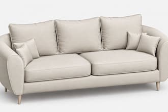 do 3d cad design for modern sofa molding and realistic upholstery visualization