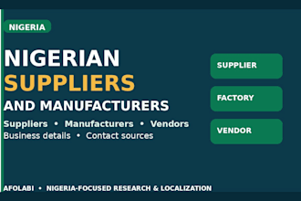 research nigerian companies and competitors for you