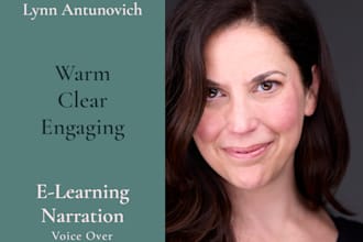 record a warm and engaging female voiceover for narration or e learning