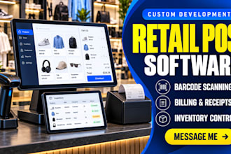 develop retail pos software with barcode billing and inventory management