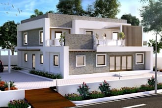 create professional apartment complex architecture and 3d rendering