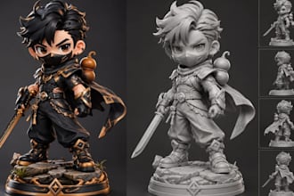 sculpt collectible 3d characters figurine toys and miniatures