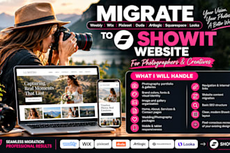 migrate weebly wix pixieset duda artlogic squarespace looka to showit website