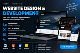 create a modern professional website for your business