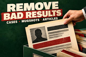 remove court cases bad articles negative links mugshots false news from google