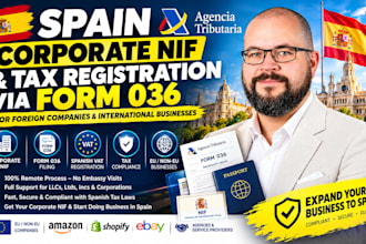 get corporate spain nif and tax registration via form 036