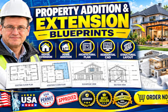 draw residential home addition plans and house extension drawings
