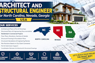 do architect and structural engineer for north carolina nevada georgia USA