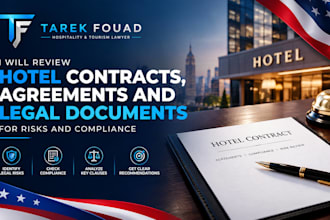 review hotel contracts, agreements, and legal documents for risks and compliance