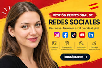 be your social media manager and community manager in spanish