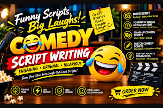 write comedy script screenplay writing movie script youtube script film script