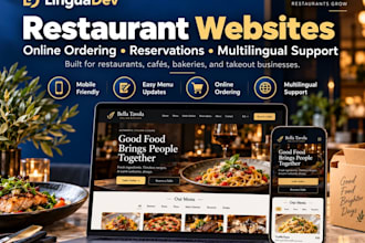 build a modern restaurant website with online ordering and reservations