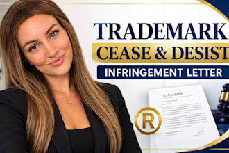 draft trademark cease and desist letter, infringement notice, complaint letter