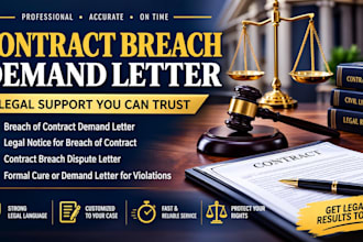 draft a breach of contract demand letter as a US attorney