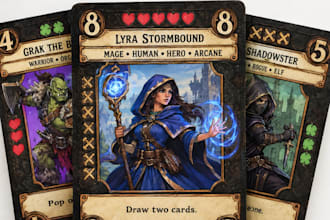 design custom card game card game art card frame board game trading card