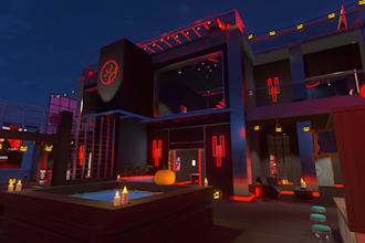 create custom halloween vrchat world, vrc metaverse, vr world, vrchat map, unity