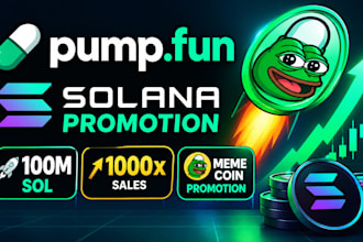do pump fun, solana promotion hit 100m sol pump 1000x sales meme coin promotion