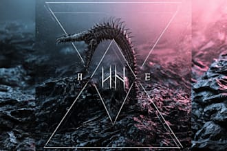 design modern djent, thall and alternative metal cover art for you