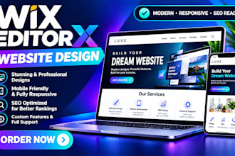 design and redesign wix editor x website with modern responsive design