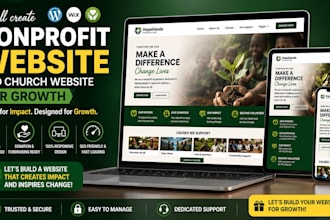 design a nonprofit charity donation non profit website on wordpress or wix