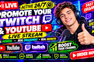promote your youtube live stream and grow organic live viewers real engagement
