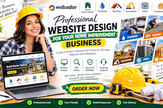webador home improvement plumbing roofing excavation hvac construction website