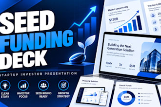 design an investor presentation for startup fundraising and seed rounds