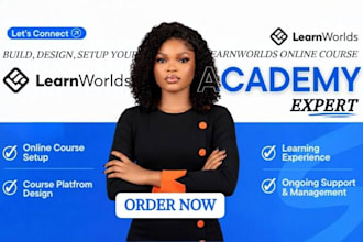 build, design, setup your learnworlds online course academy