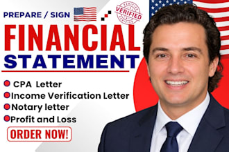 prepare notary letter income verification employment letter llc registration CPA