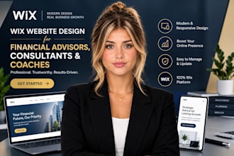 wix website design for financial advisors, consultant website coach wix website