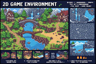 design top down pixel art tilesets and rpg game environments