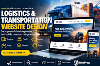build a logistics website trucking freight cargo dispatch travel website