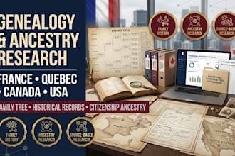 do genealogy research in france, quebec, canada and USA and canadian citizenship