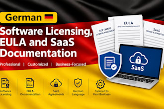 prepare german software licensing, eula and saas documentation