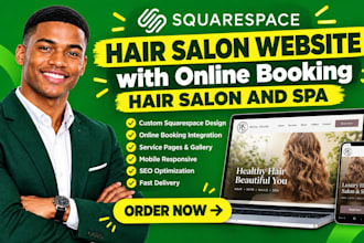 build squarespace hair salon website with squarespace hair salon booking and SEO