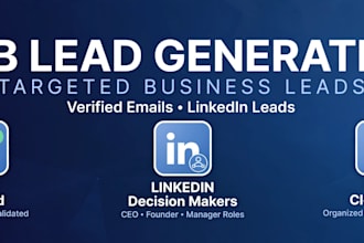 do b2b lead generation and linkedin leads with email list