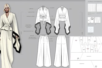 create custom sewing patterns and sew clothing, garments design and cosplay
