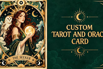 design custom oracles card and oracle deck illustration