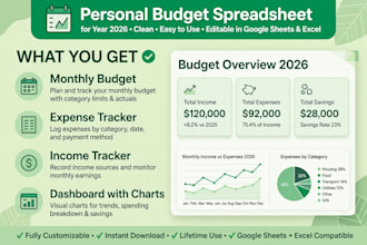 create simple expense tracker and budget sheet in excel