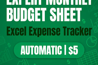 create expert monthly budget sheet