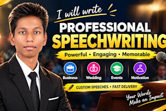 write a powerful professional speech for any occasion