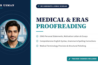 proofread and edit your medical residency personal statement or medical document